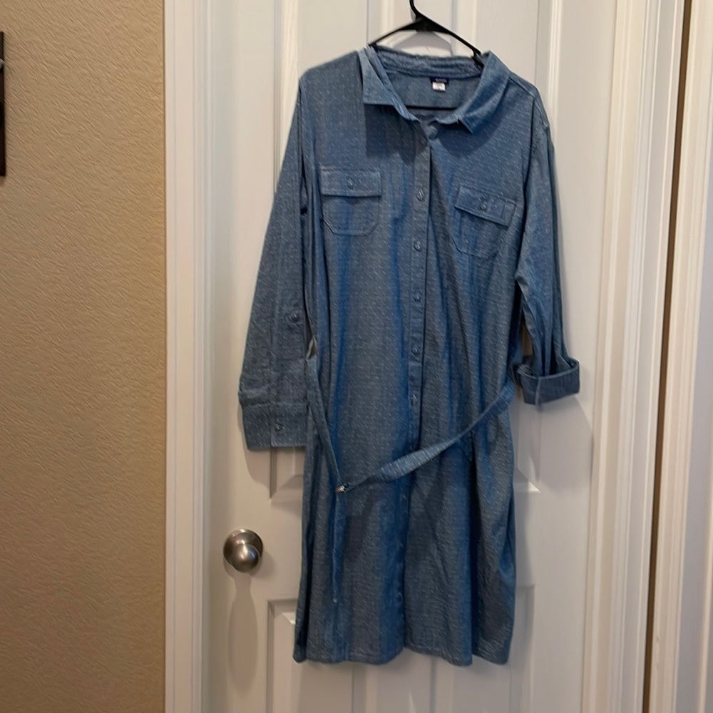 XL denim dress.   Never worn with tag.